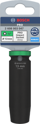 Kunci Sok Impact Bosch PRO 1/2 inci kedalaman 13 mm.